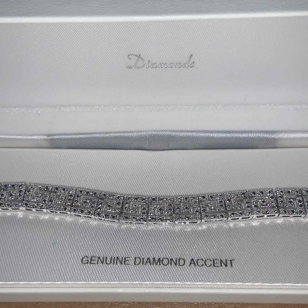 Genuine Diamond Accent Silver Tennis bracelet